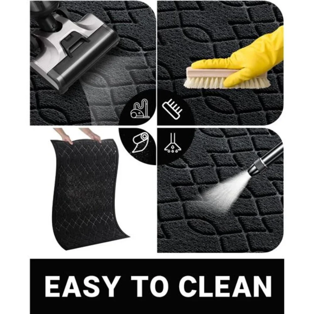 Front Door Mat, All-Season Waterproof Door Mats Outside Entrance, All-Weather